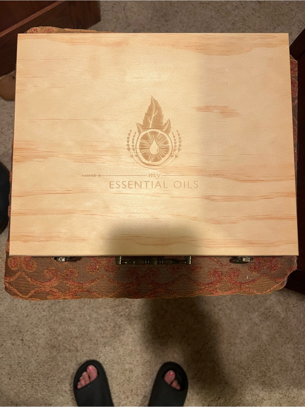 My Essential Oils Wood Storage Box - Light Natural Finish